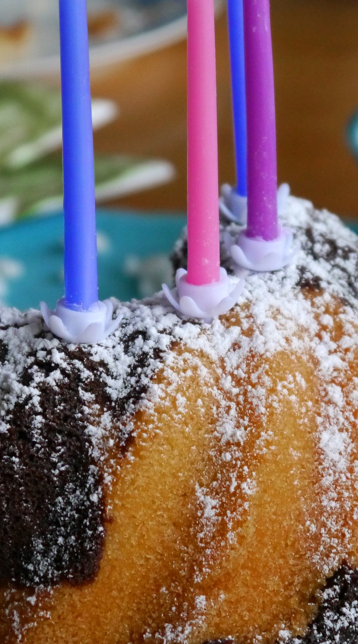 Image - birthday cake candles marble cake