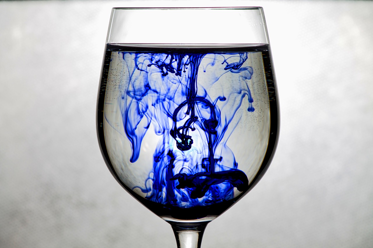 Image - ink glass blue water art color