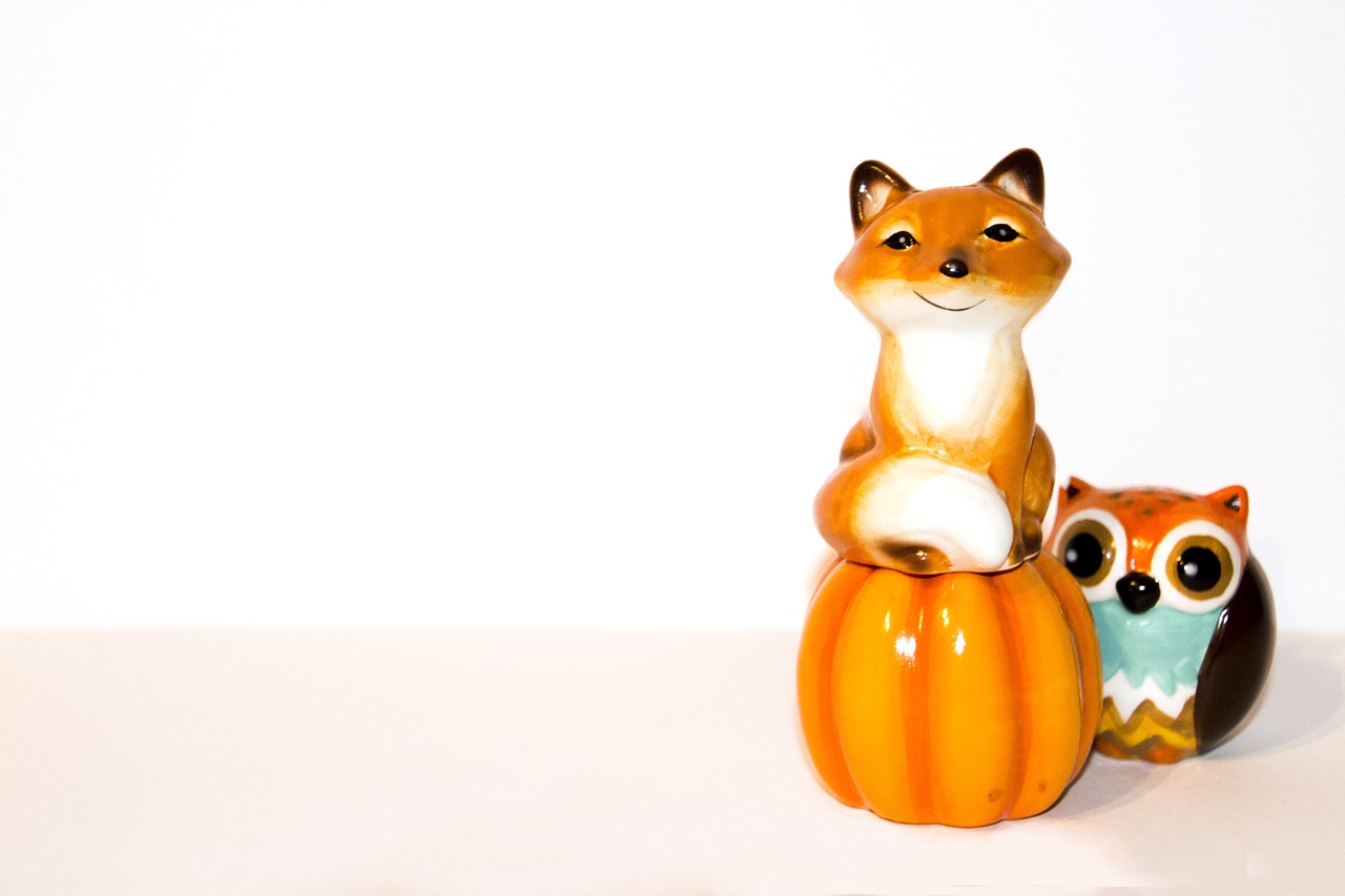 Image - toy fox toy owl pumpkin figures