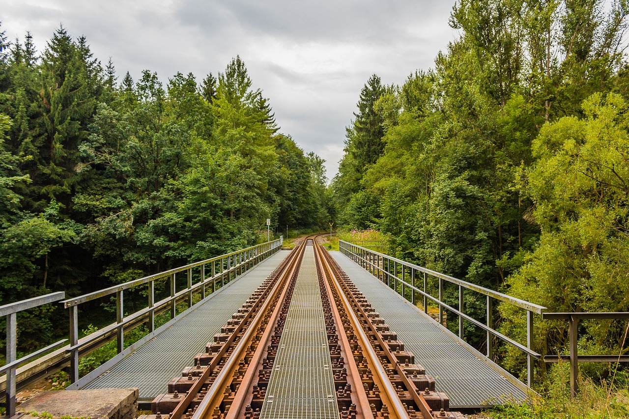 Image - gleise bridge ore mountains train