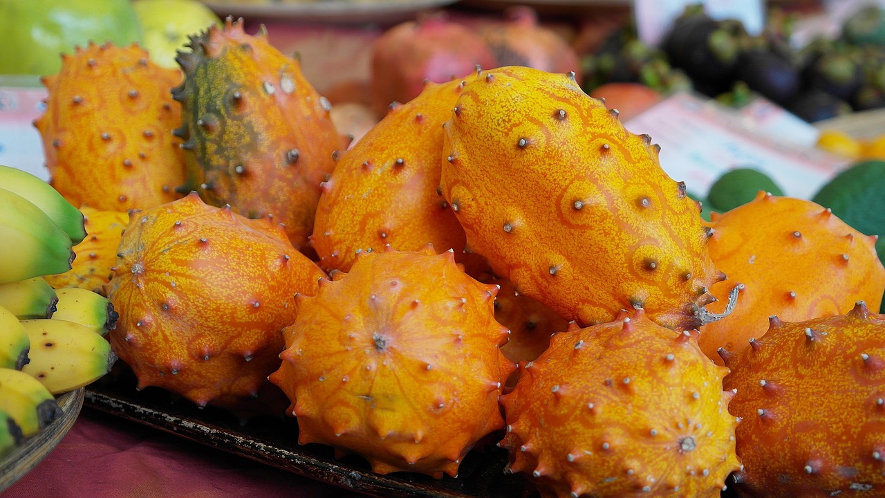 Image - kiwano fruit horn cucumber prickly