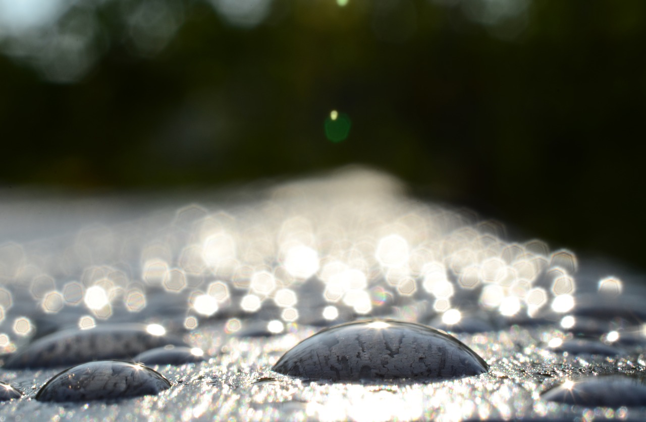 Image - bokeh water drops macro wet nature