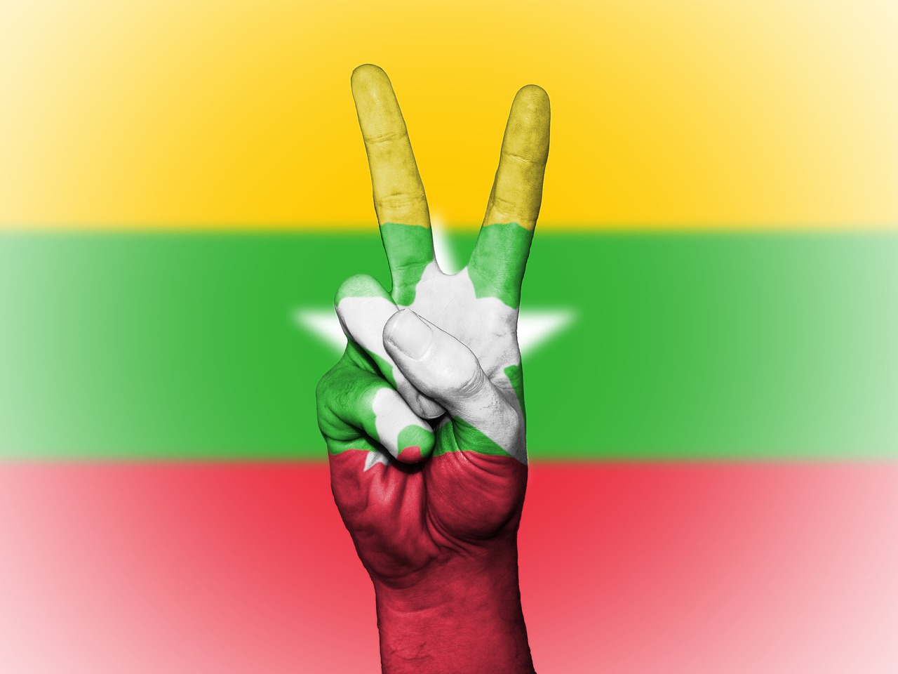 Image - burma burmese flag peace