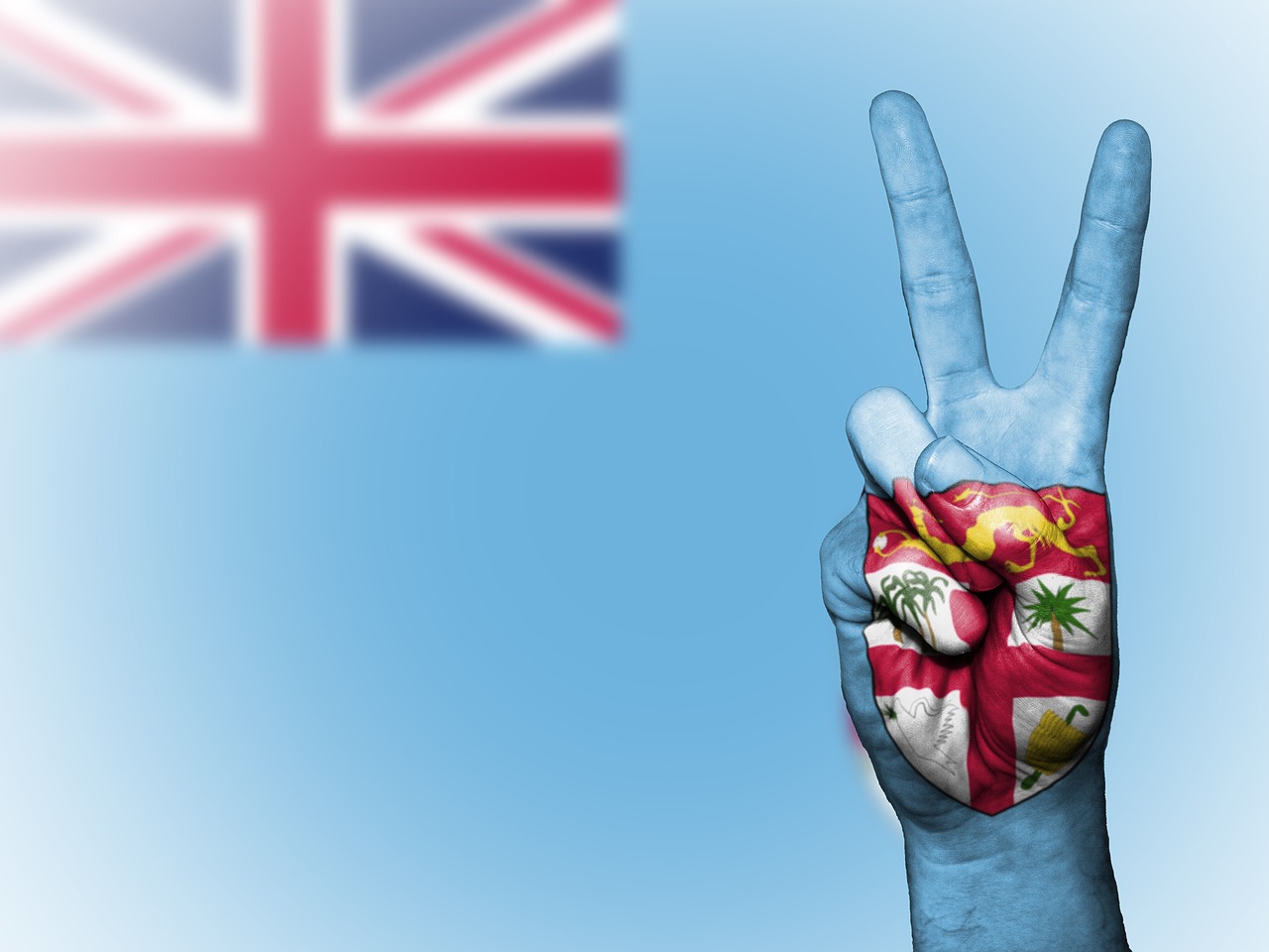 Image - fiji peace hand nation background