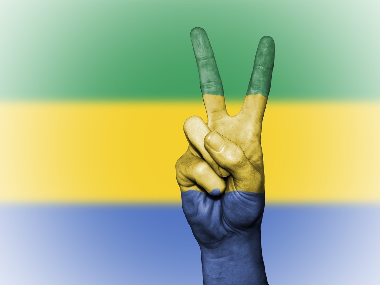 Image - gabon peace hand nation background