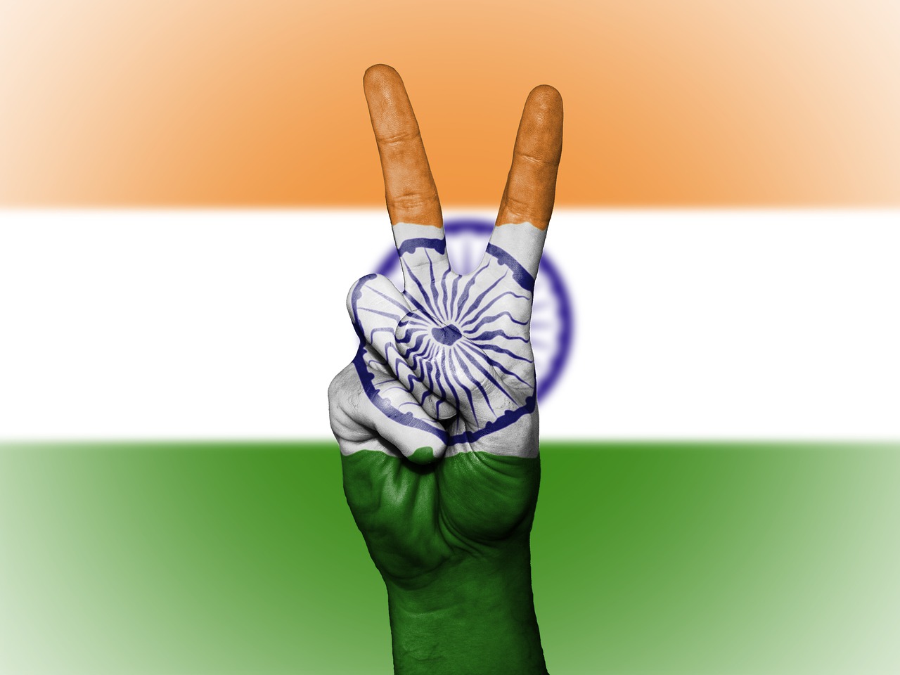 Image - india peace hand nation background