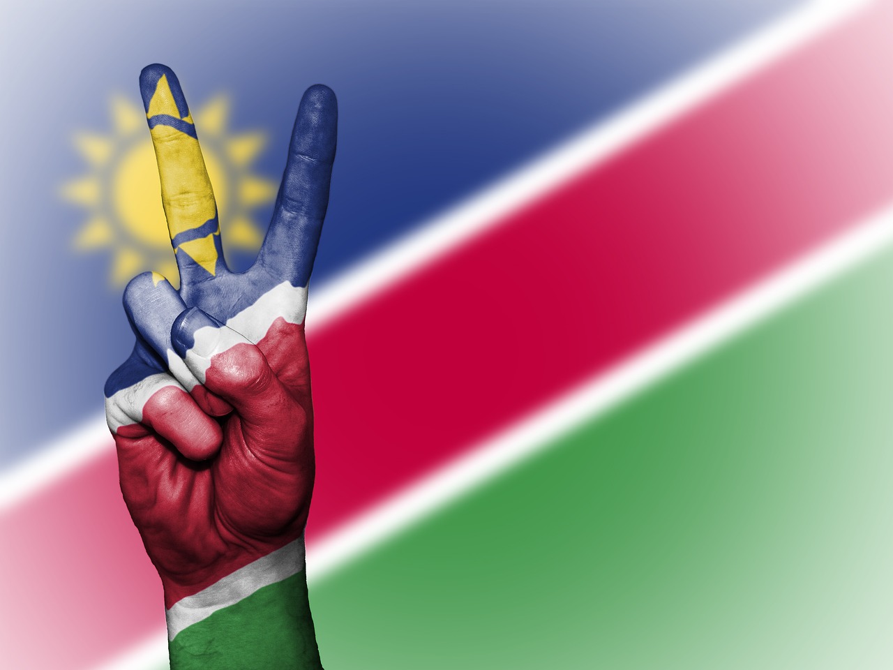 Image - namibia peace hand nation