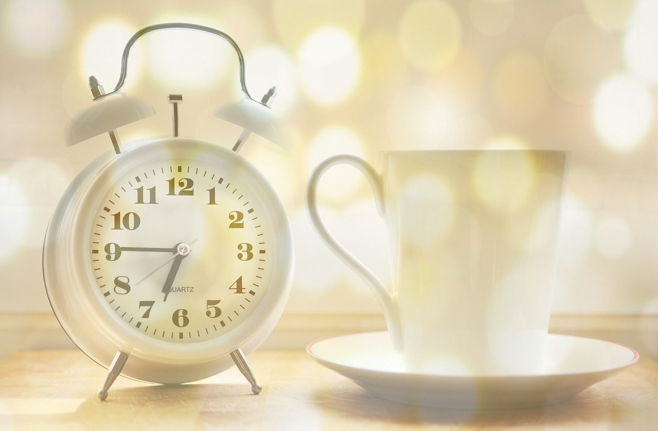 Image - alarm clock coffee cup time of