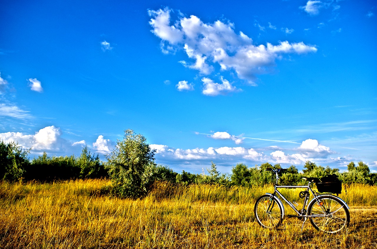 Image - landscape field bike tour grass