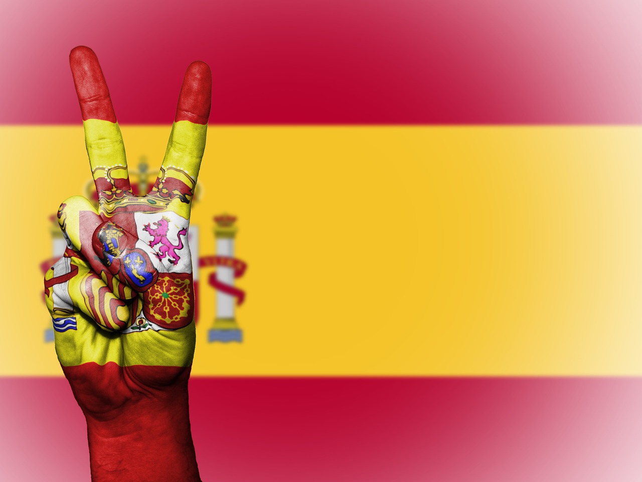 Image - spain peace hand nation background