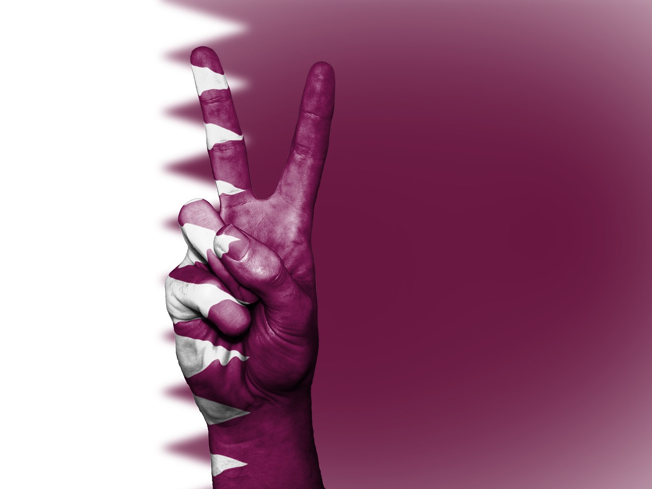 Image - qatar peace hand nation background