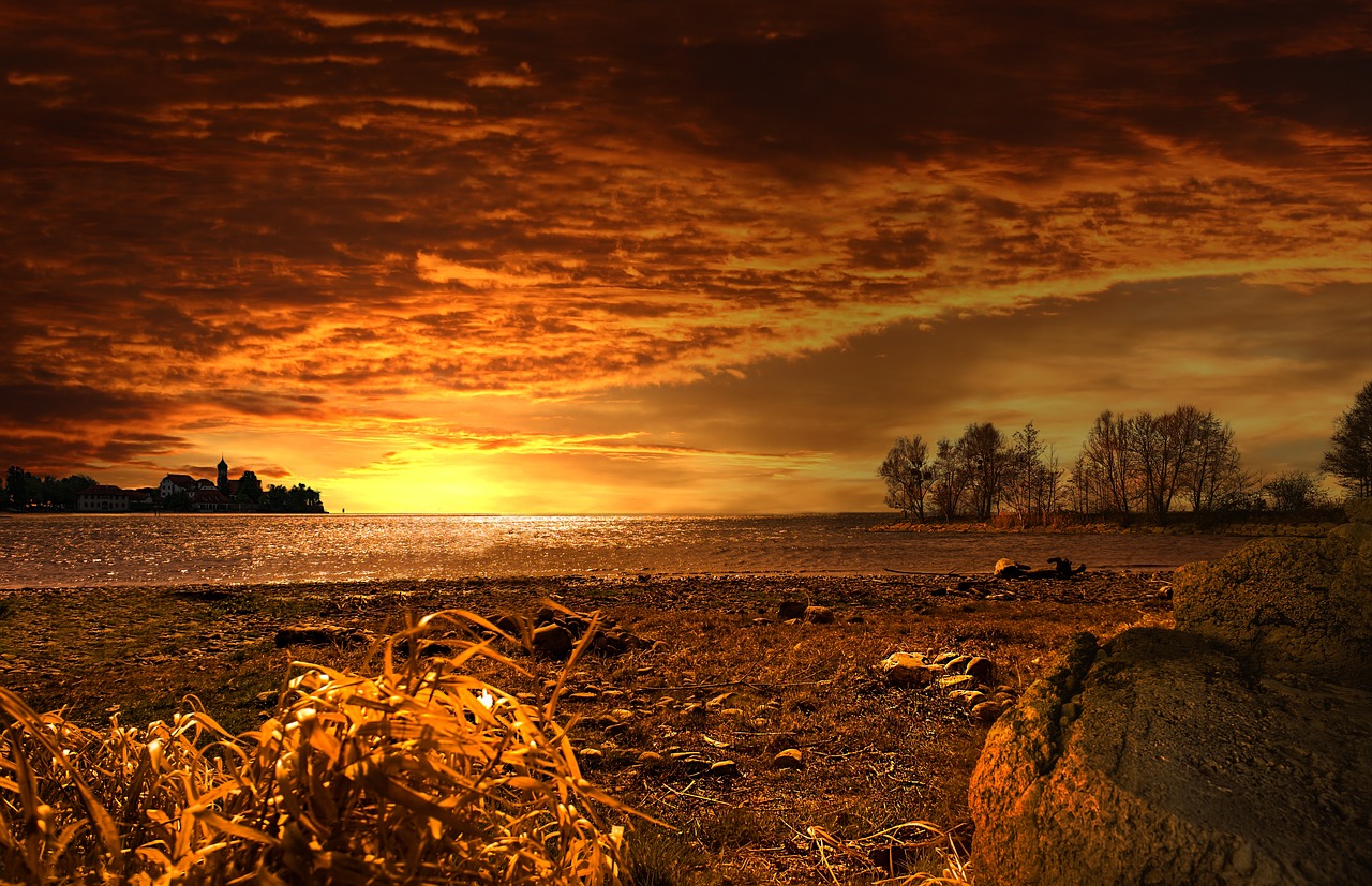 Image - sunset landscape nature background