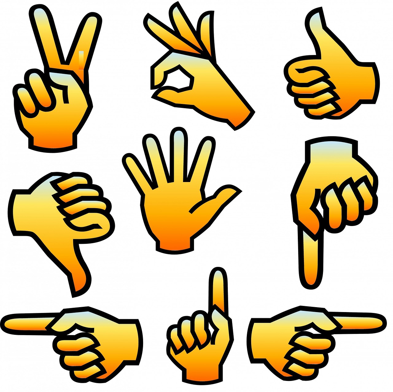 Image - sign finger left human greeting