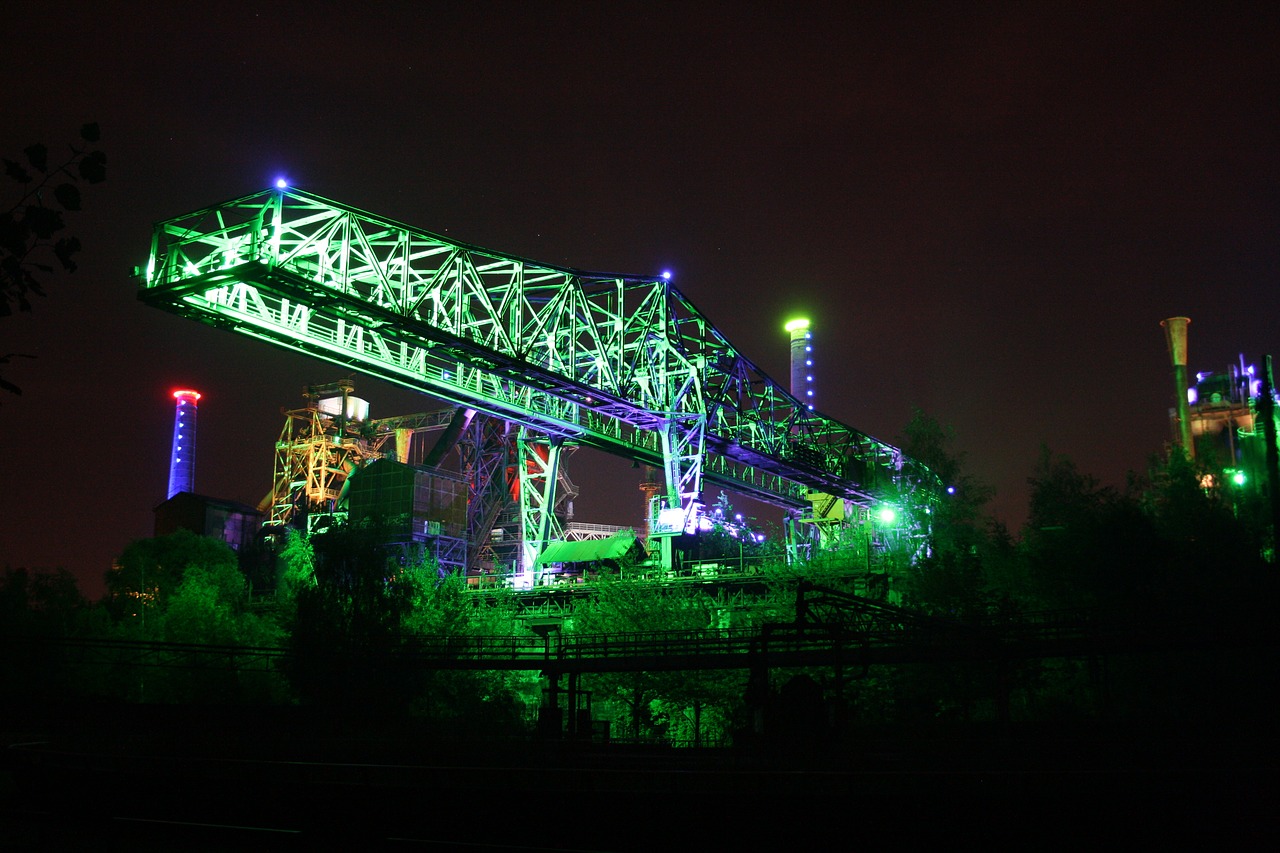 Image - landscape park duisburg in the night