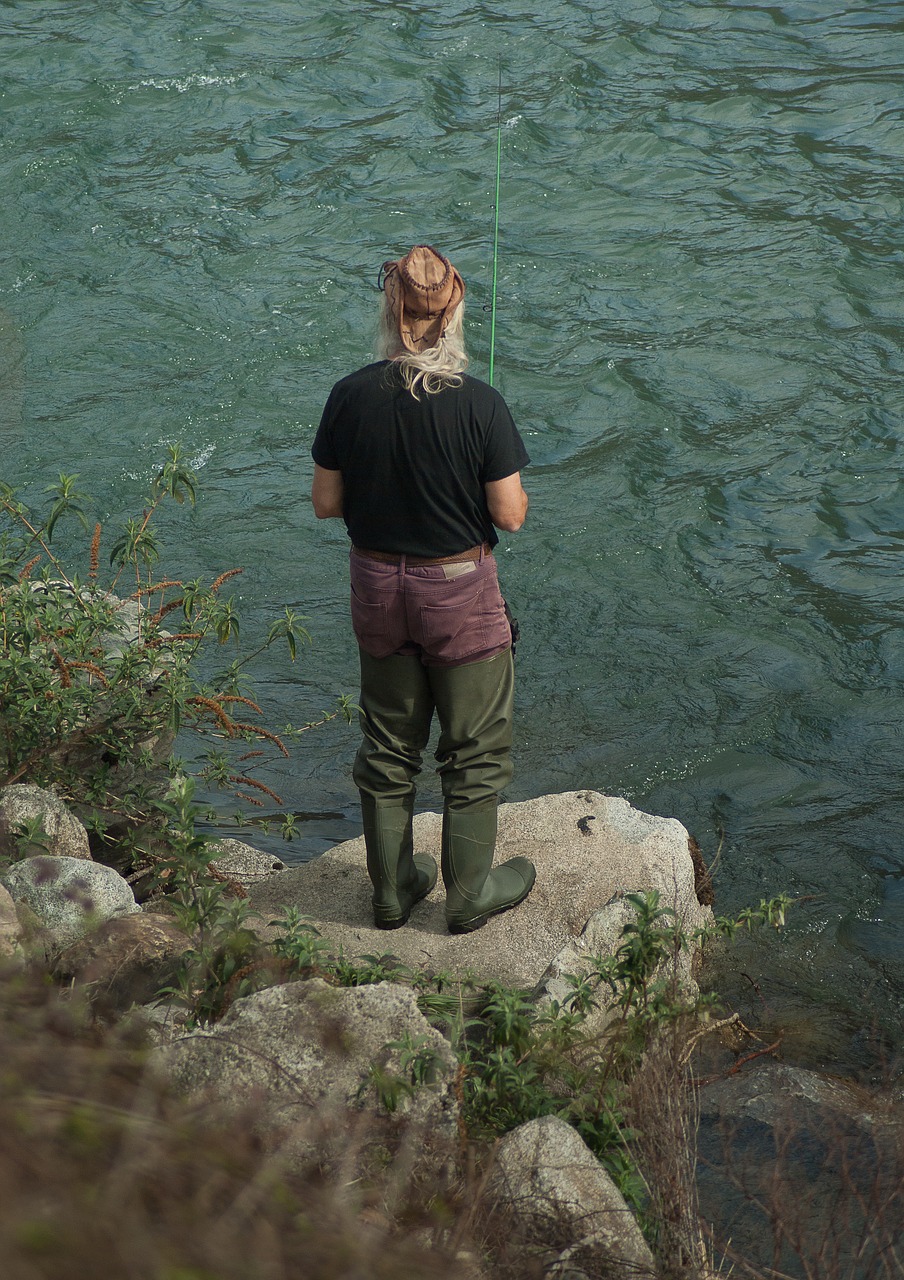 Image - fisherman river fishing fishing rod