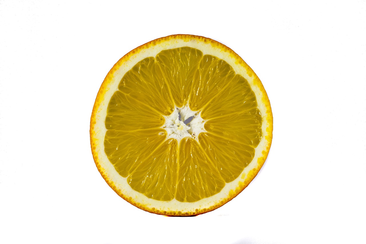 Image - fruit white background macro orange