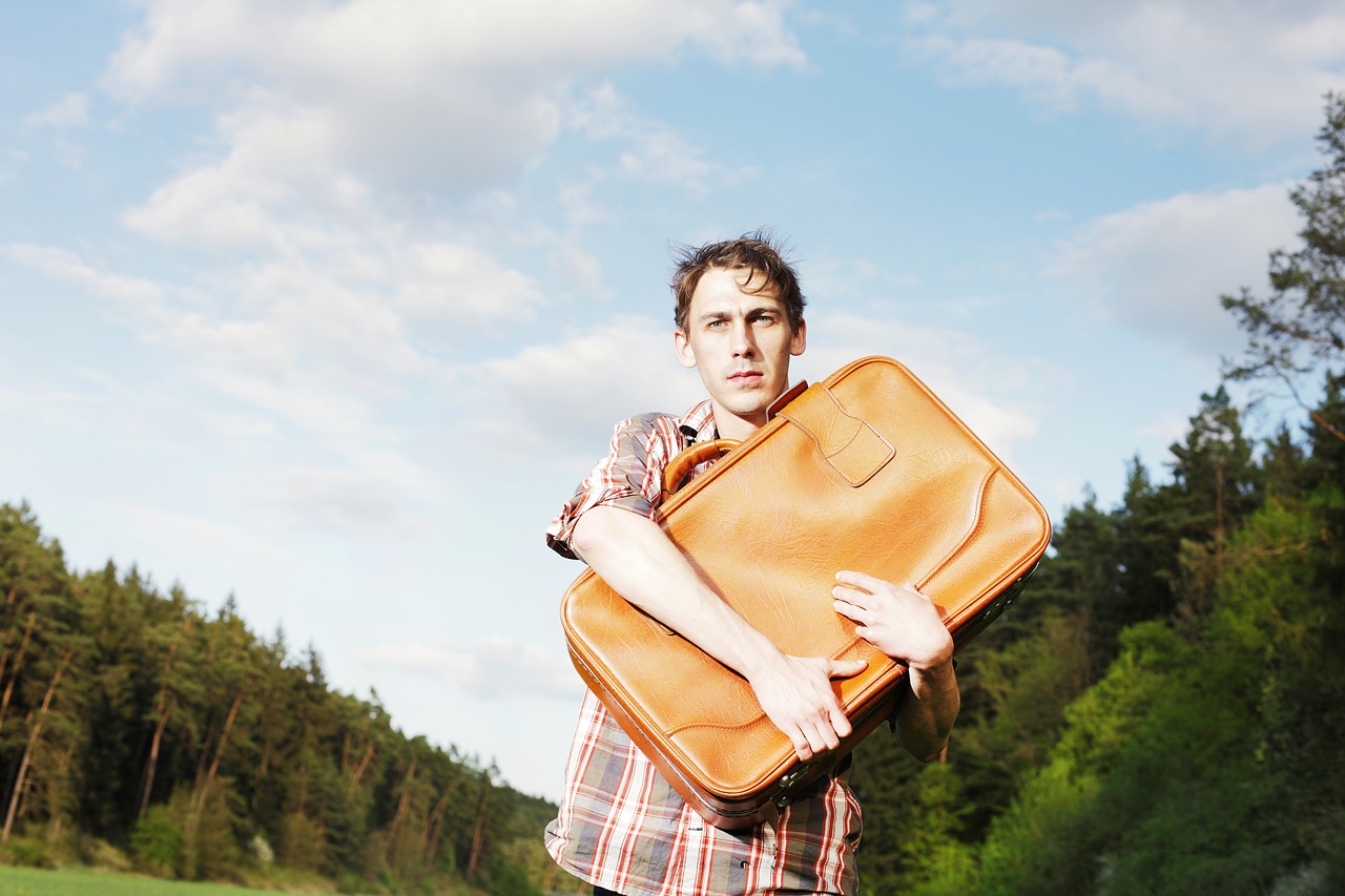 Image - man luggage forward young