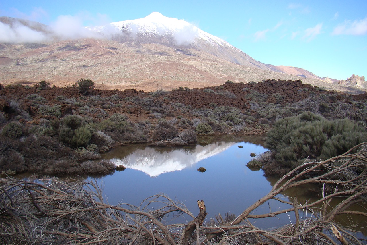 Image - teide mountain snow natural snowy