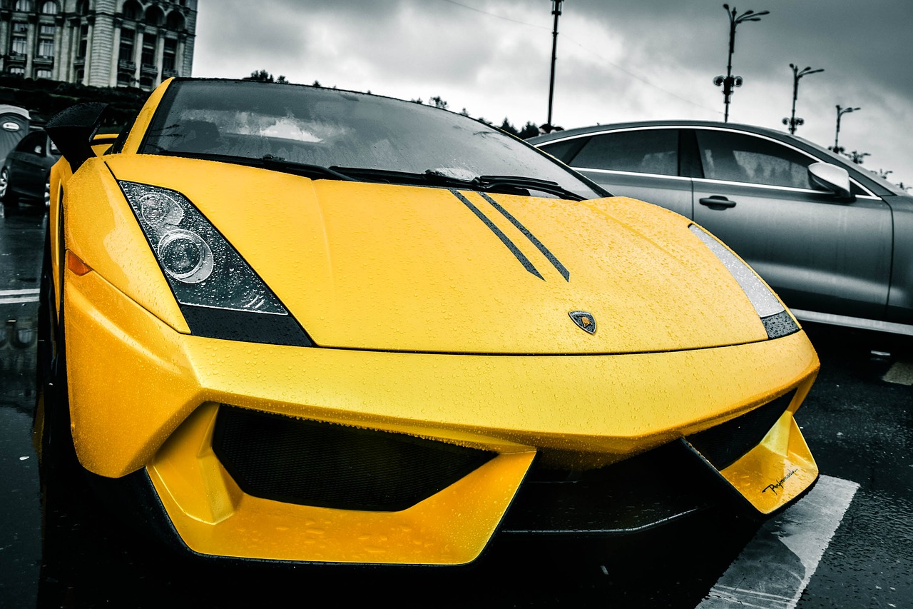 Image - yellow car lambo vehicle transport