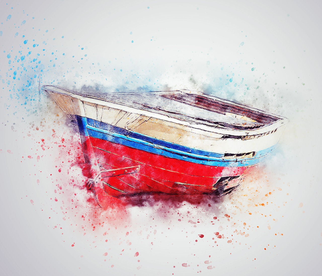 Image - boat sea ship art abstract nature