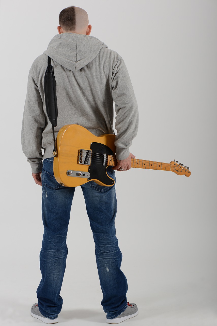 Image - sad man guitar haircut musician
