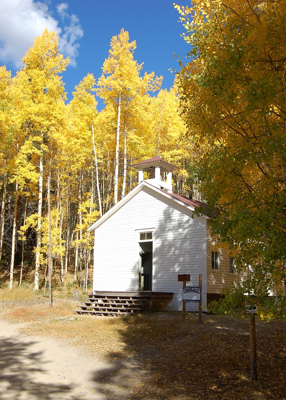 Image - autumn fall church ghost town