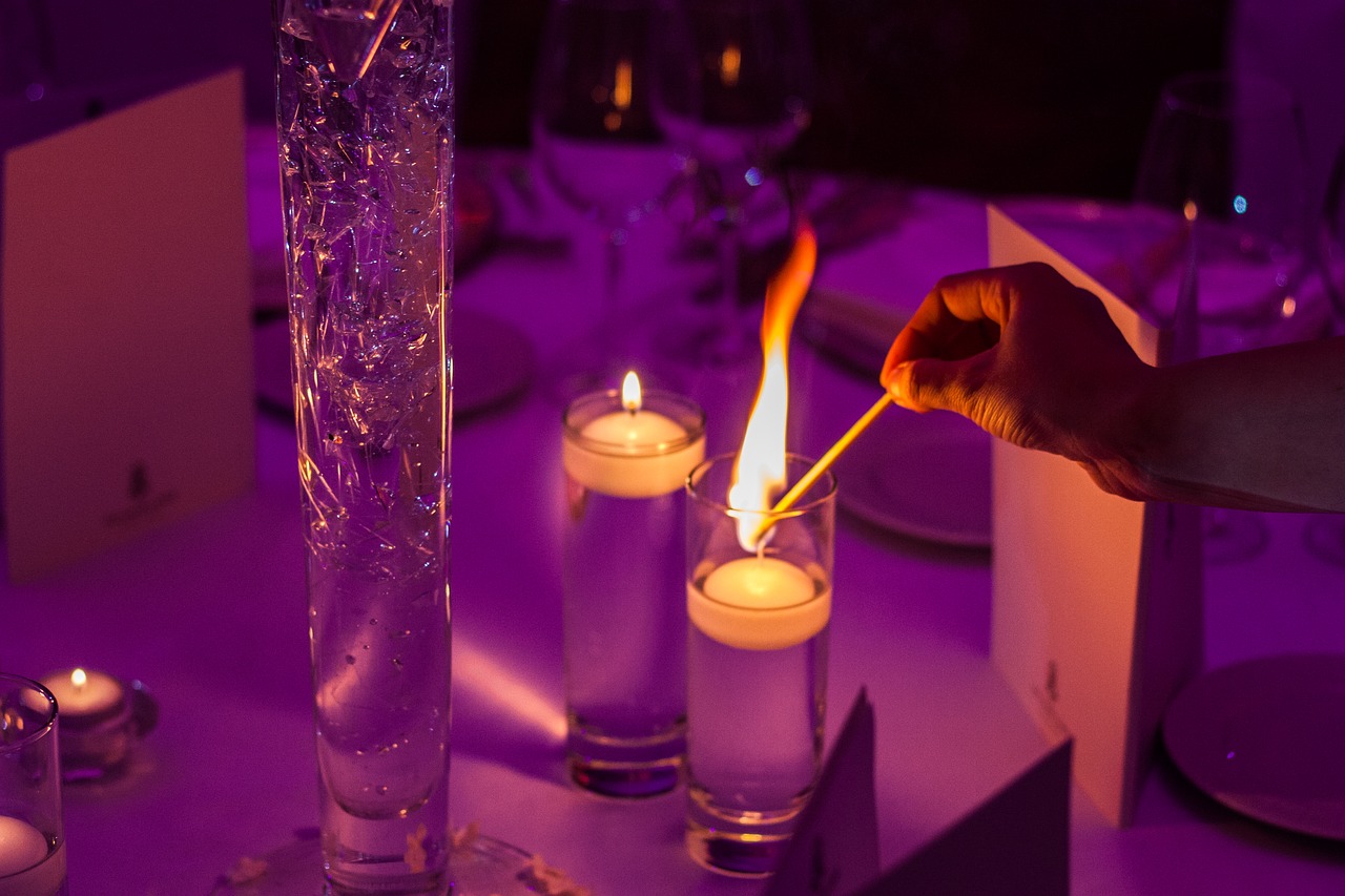 Image - purple festive weddings decoration