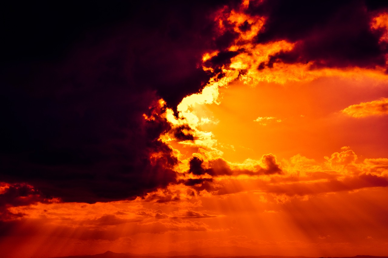Image - sky on fire revelation clouds light
