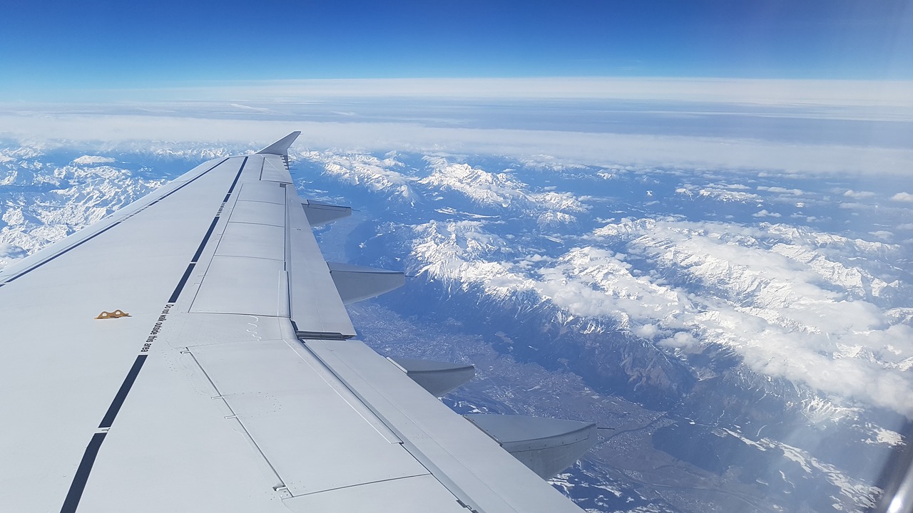 Image - alpine aircraft mountains flight