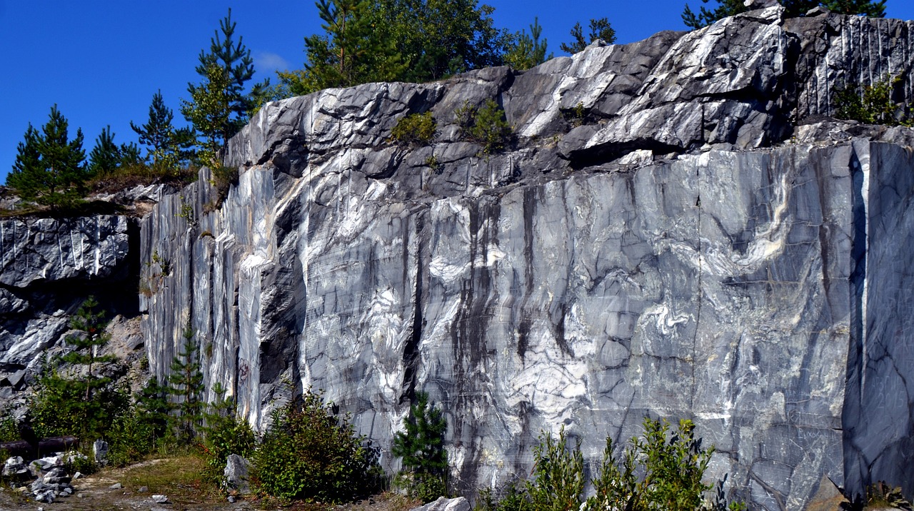 Image - marble grey quarry stone ruskeala