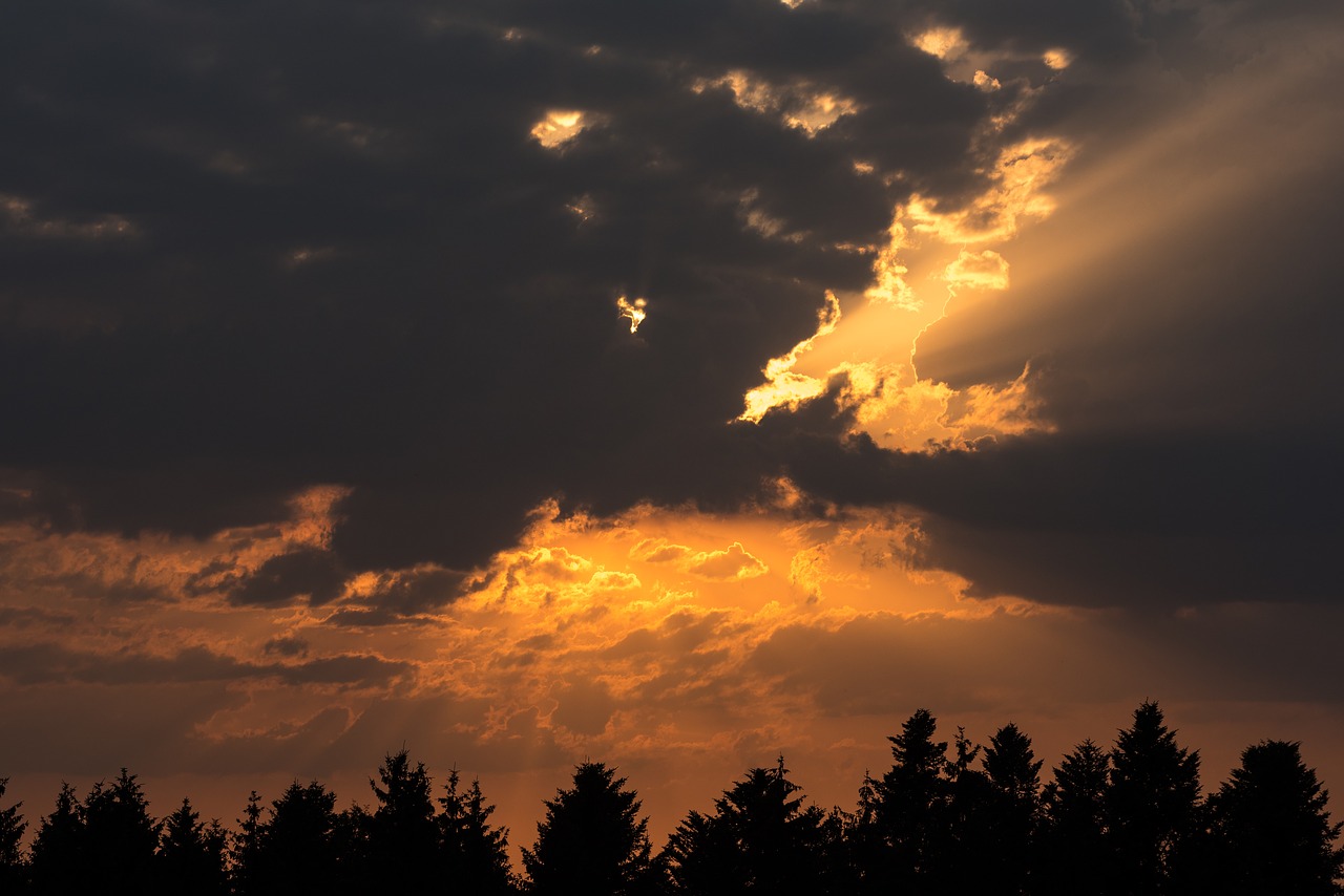 Image - after the thunderstorm sunset clouds