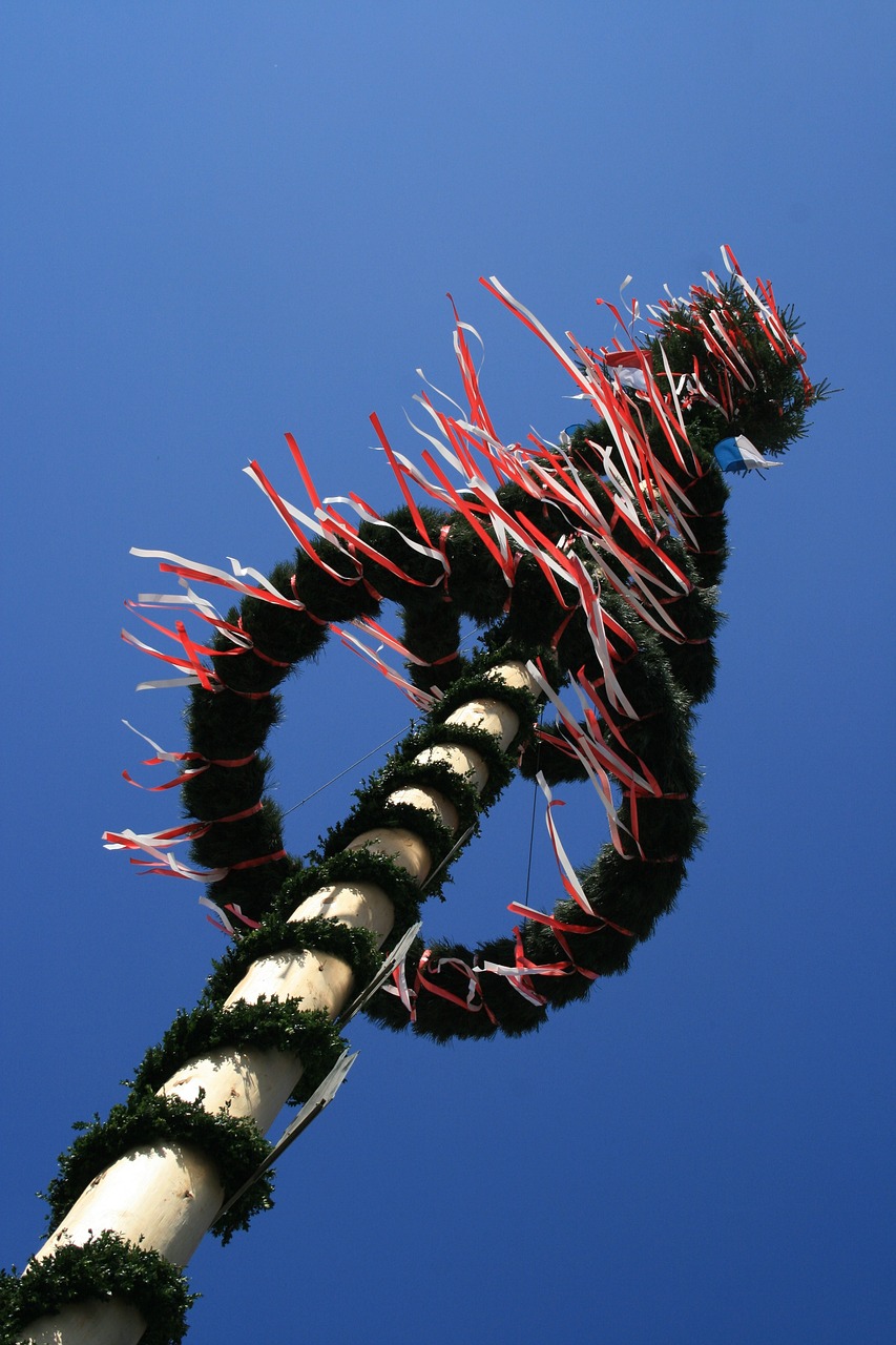 Image - maypole spring tradition blue sky