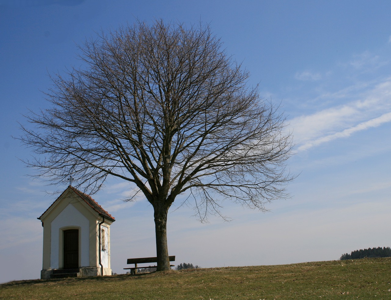 Image - feldkapelle tree bank spring