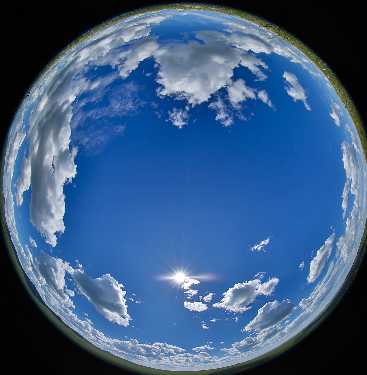 Image - blue sky cloud all sun mongolia