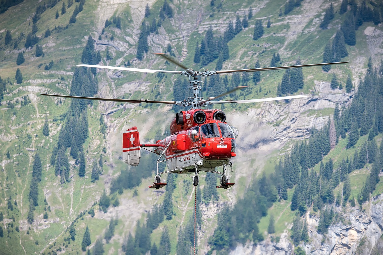 Image - helicopter logging work alpine