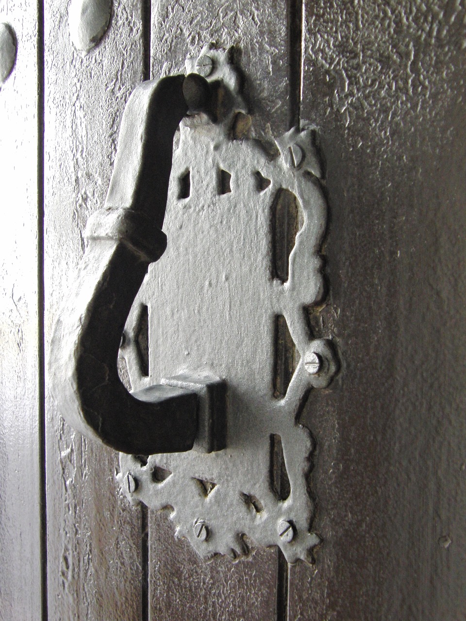 Image - chopper iron old wood door