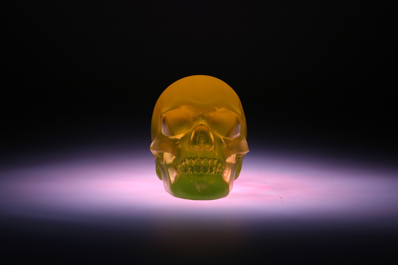 Image - skull glass sculpture