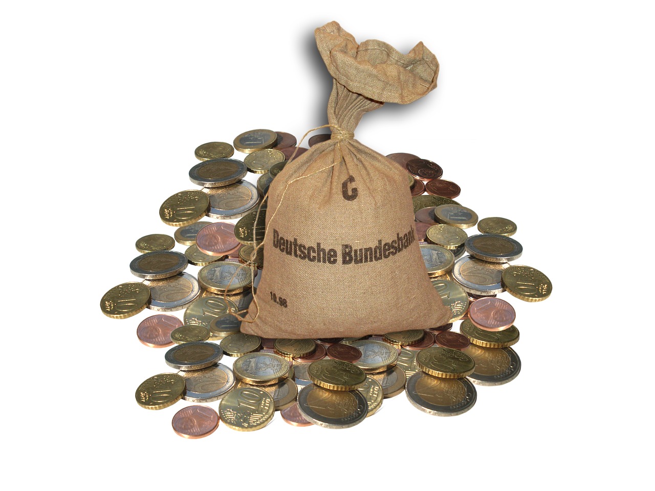 Image - money money bag euro coins