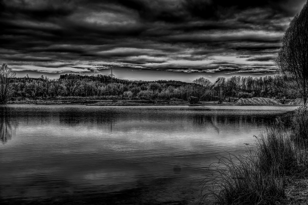 Image - dramatic lake clouds sky water