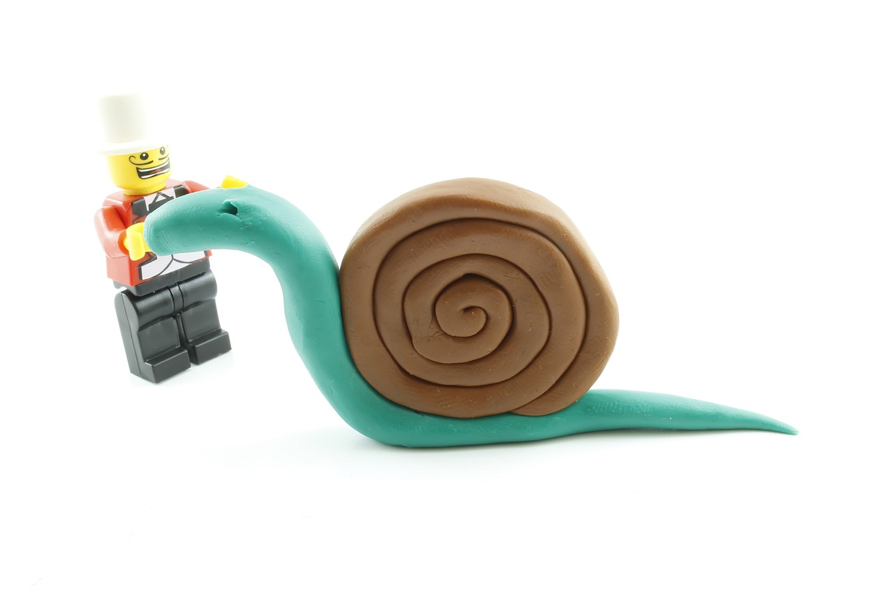 Image - snail plasticine lego play clay