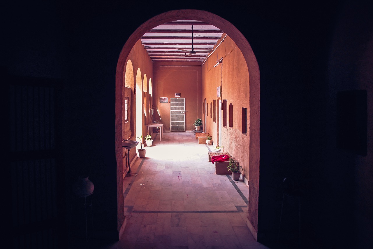 Image - corridor gate architecture door