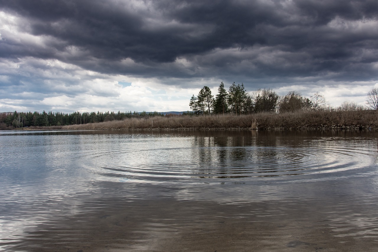 Image - lake storm nature landscape water