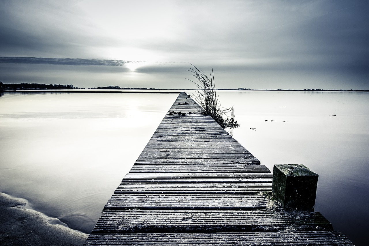 Image - sunset jetty pier landscape