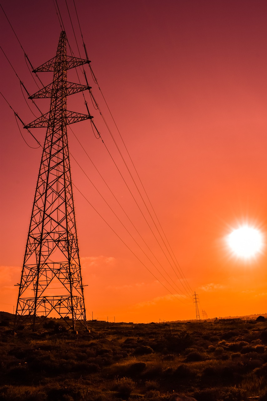 Image - pylon electricity power energy sun