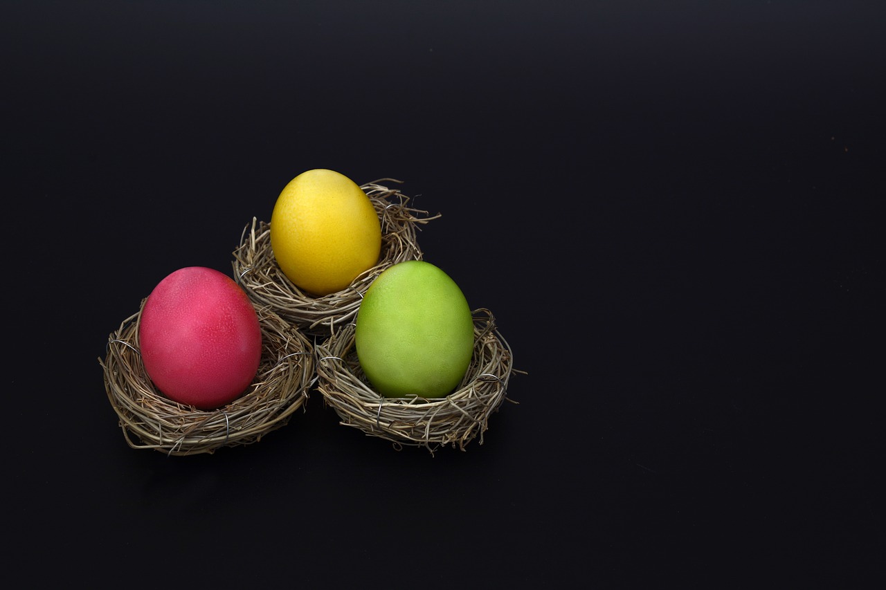 Image - easter nest nest easter eggs
