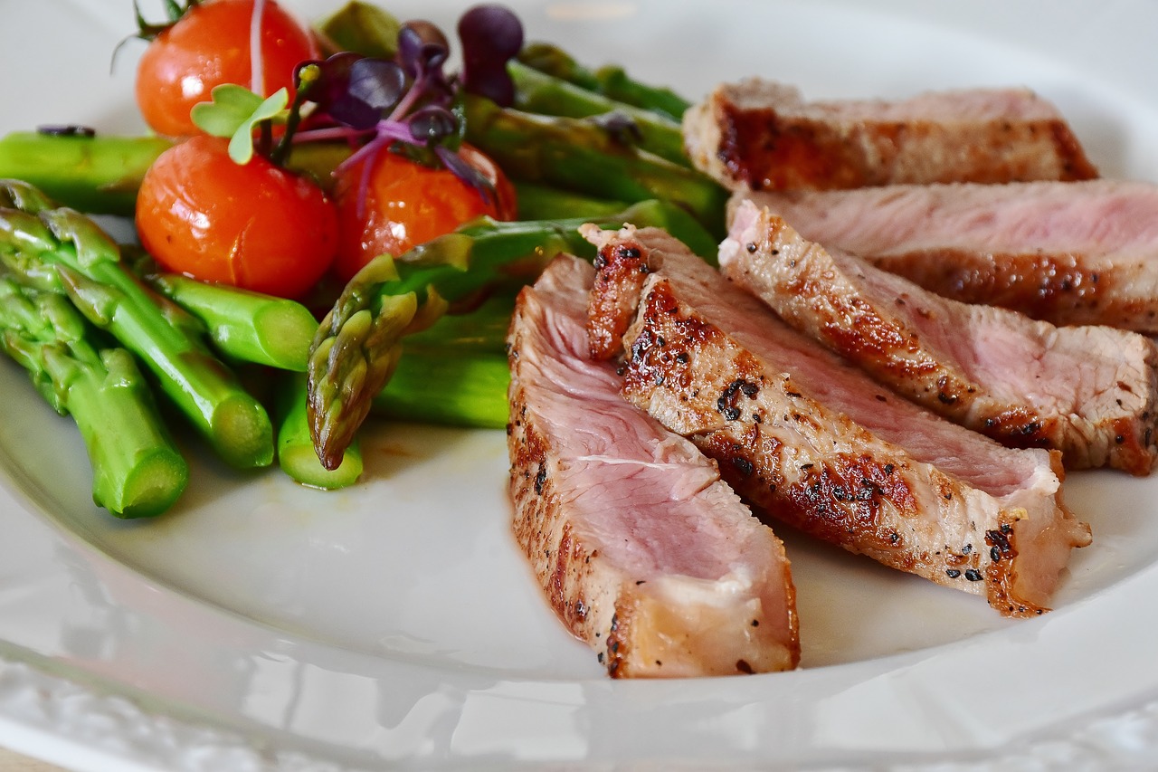 Image - asparagus steak veal steak veal
