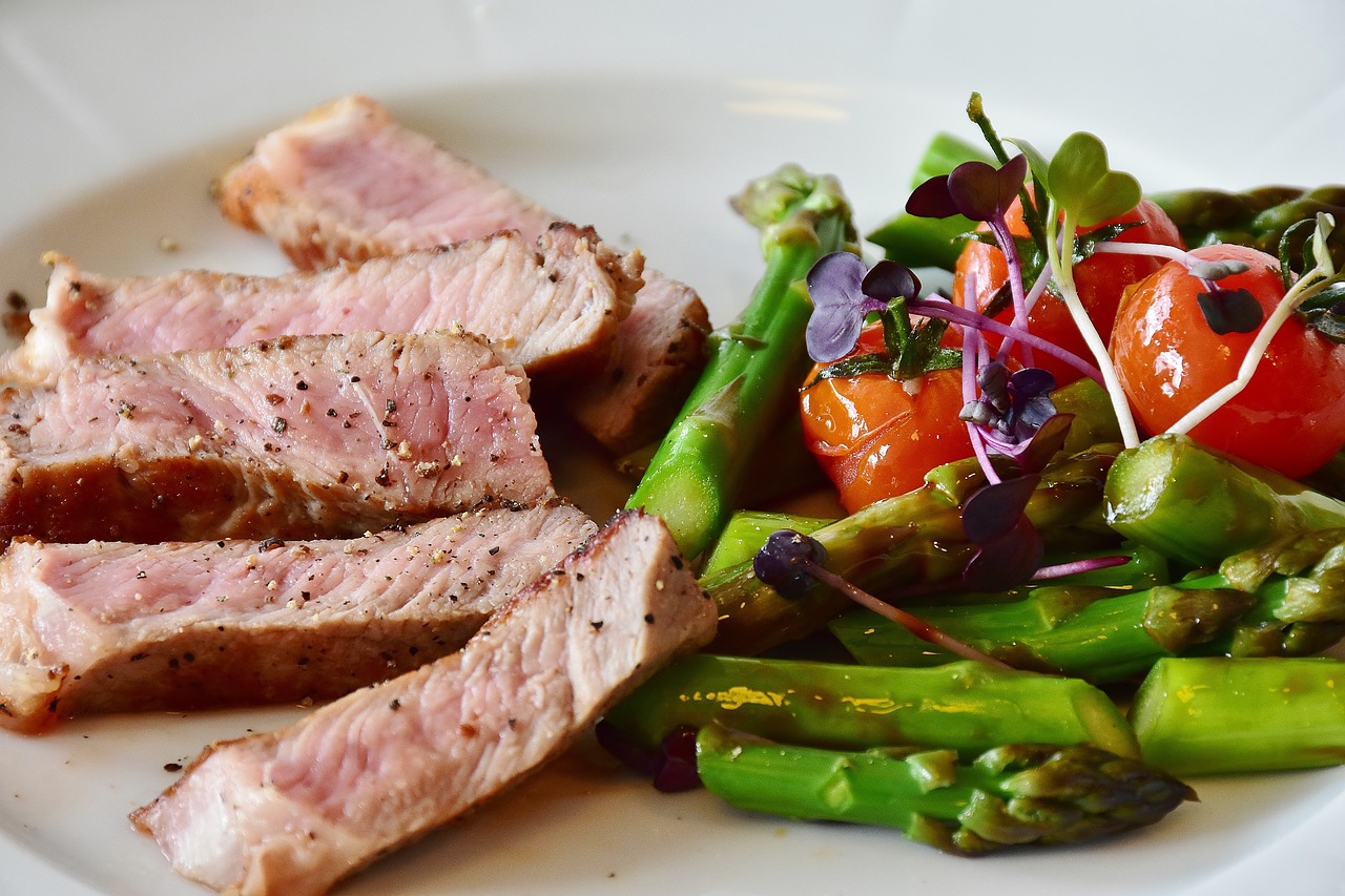 Image - asparagus steak veal steak veal