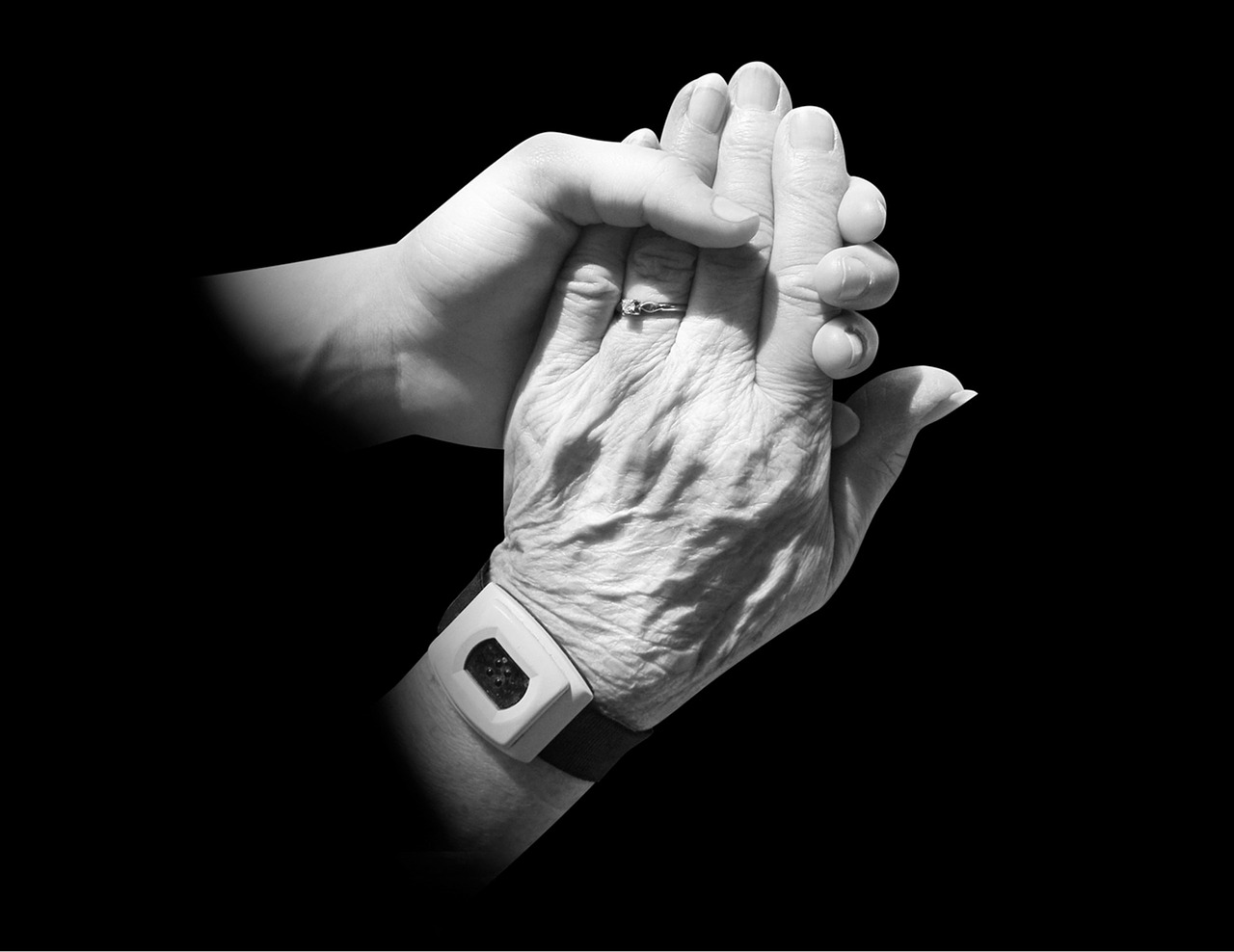 Image - hands old young holding caring