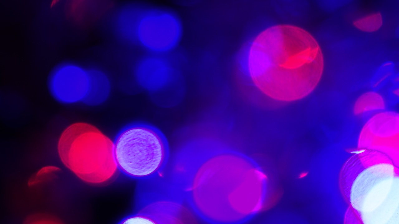 Image - lights bokeh blue purple led