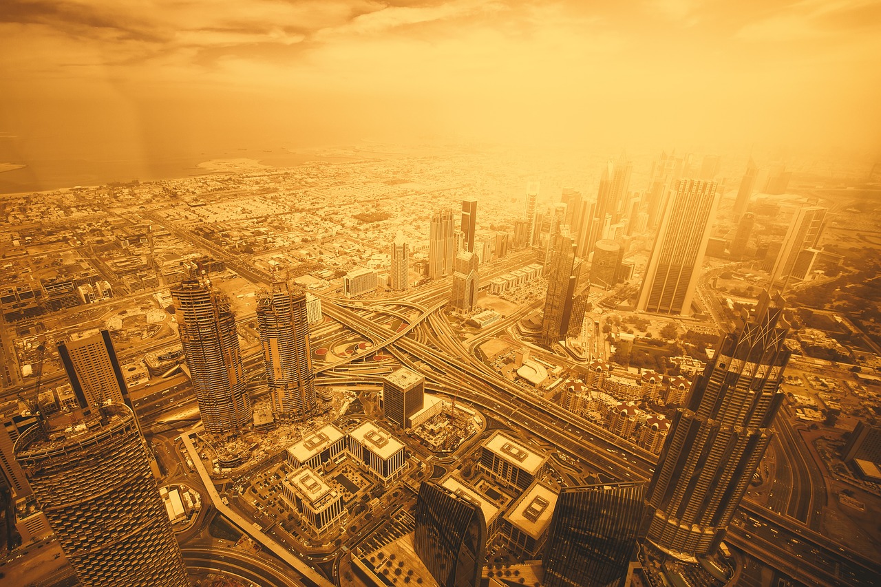 Image - dubai emirates view landscape gold